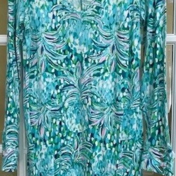 LILLY PULITZER EMERALD ISLE PINEAPPLE OF MY EYE DAVIE SHIFT DRESS SIZE LARGE - Picture 2 of 5